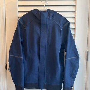 men's LULULEMON LAB full-zip hooded jacket, signature Spacer fabric [M]